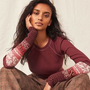 Free people thermal blouse in size small NWT